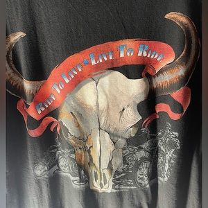 Vintage Ride to Live Live to Ride T Shirt 2XL